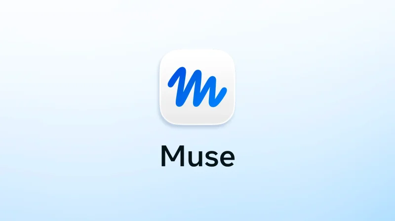 Muse homepage screenshot, chat assistants AI tool