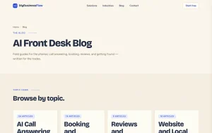 MyBusinessFlow blog — screenshot of the productivity & writing AI tool, 2026-10-02
