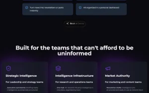 MyNewsly homepage — screenshot of the research & search AI tool, 2026-10-01