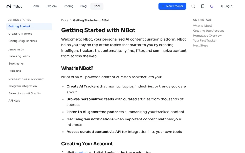 nbot.ai documentation — screenshot of the research & search AI tool, Oct 1, 2026
