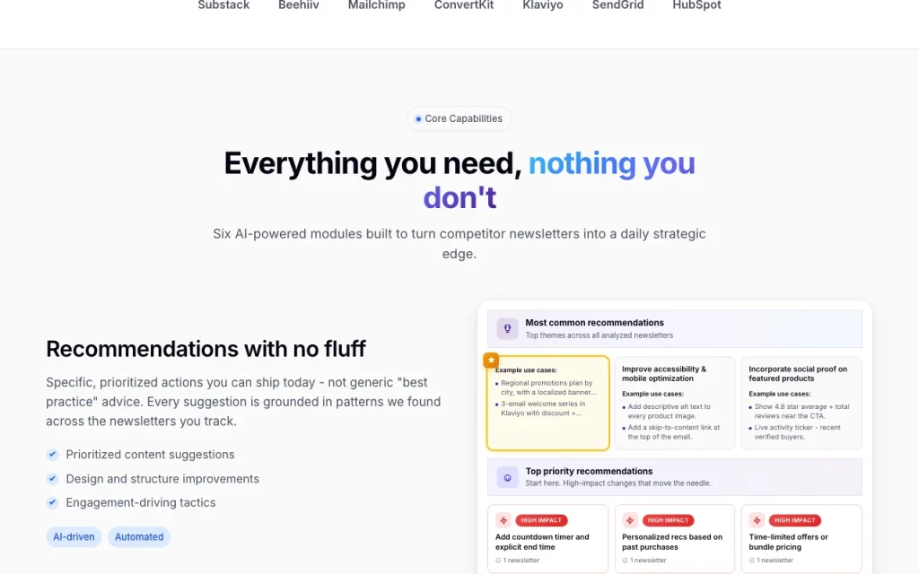 Newsletrix homepage — screenshot of the research & search AI tool, Oct 2, 2026