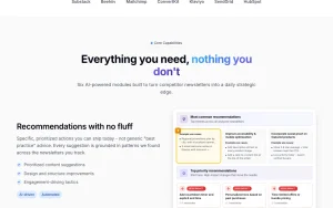 Newsletrix homepage — screenshot of the research & search AI tool, 2026-10-02
