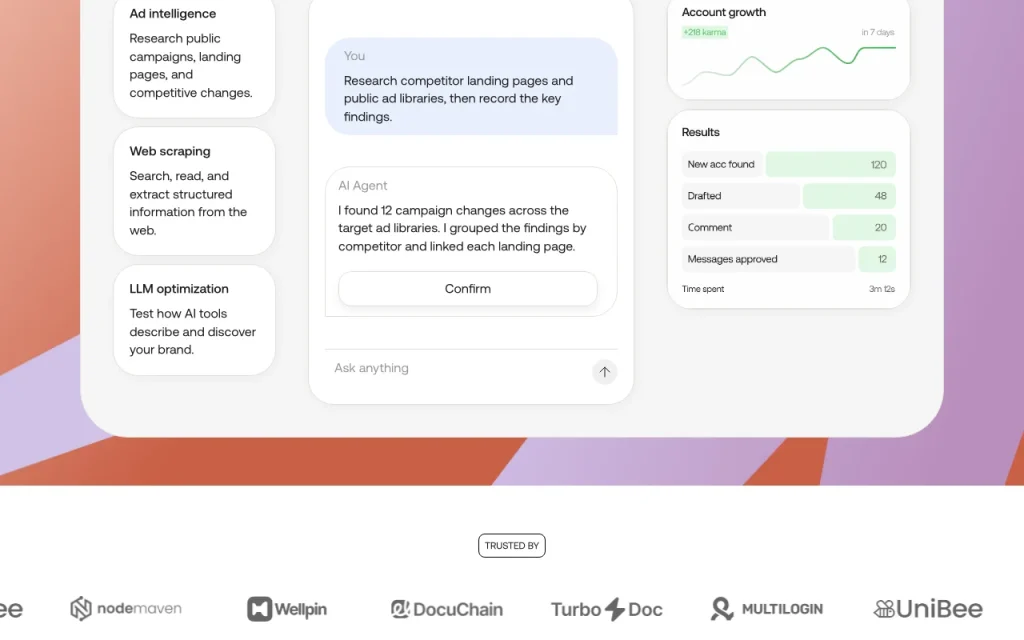 Nextbrowser page d'accueil — capture d'écran de l'outil d'IA productivité et rédaction, Oct 2, 2026