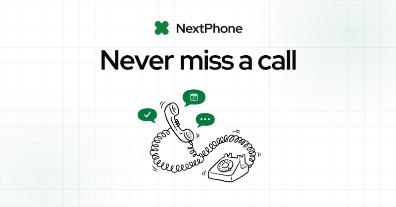 NextPhone homepage screenshot, productivity & writing AI tool