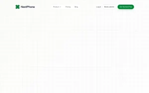 NextPhone homepage — screenshot of the productivity & writing AI tool, 2026-10-02