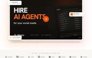 Nimply homepage — screenshot of the productivity & writing AI tool, 2026-10-01