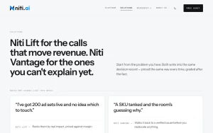 Niti AI pricing page with plans and prices — screenshot of the productivity & writing AI tool, 2026-10-02