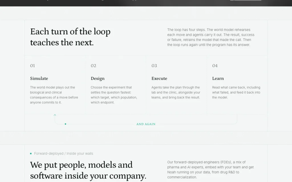 Noah AI homepage — screenshot of the research & search AI tool, Oct 2, 2026