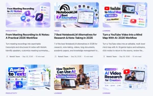 NoteAi blog — screenshot of the productivity & writing AI tool, 2026-10-01