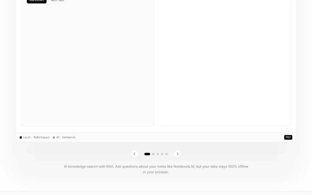 NoteRich página principal — captura de pantalla de la herramienta de IA productividad y escritura, Oct 1, 2026