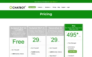 Ochatbot pricing page with plans and prices — screenshot of the productivity & writing AI tool, 2026-10-02
