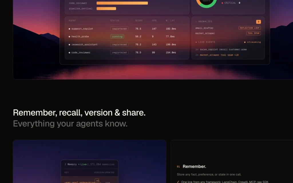 Octopoda página principal — captura de pantalla de la herramienta de IA programación, Oct 1, 2026