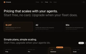 Octopoda pricing page homepage screenshot, coding AI tool