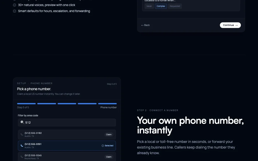 OnCallClerk homepage — screenshot of the audio & voice AI tool, Oct 1, 2026