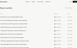 One Course blog — screenshot of the productivity & writing AI tool, 2026-10-02