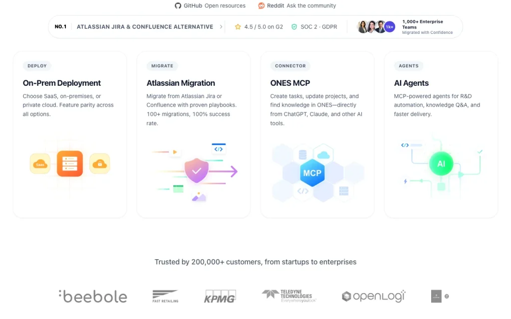 ONES.com page d'accueil — capture d'écran de l'outil d'IA productivité et rédaction, Oct 1, 2026
