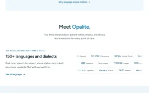 Opalite homepage — screenshot of the audio & voice AI tool, 2026-10-01