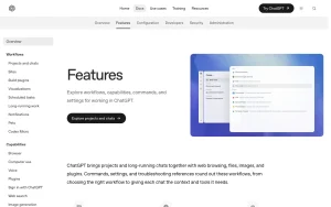 OpenAI Codex features page — screenshot of the coding AI tool, 2026-10-02