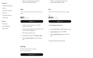 OpenAI Codex pricing page with plans and prices — screenshot of the coding AI tool, 2026-10-02
