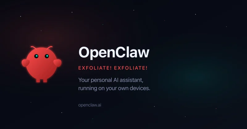 OpenClaw homepage screenshot, chat assistants AI tool