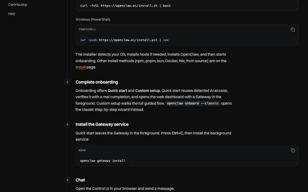OpenClaw documentation — screenshot of the chat assistants AI tool, Oct 2, 2026