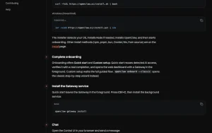 OpenClaw documentation — screenshot of the chat assistants AI tool, 2026-10-02