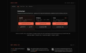 OpenClaw homepage — screenshot of the chat assistants AI tool, 2026-10-02