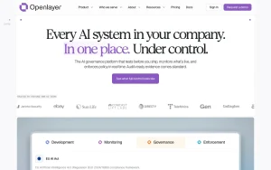 Openlayer homepage — screenshot of the coding AI tool, 2026-10-02