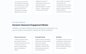 OpenMAIC homepage — screenshot of the productivity & writing AI tool, 2026-10-02