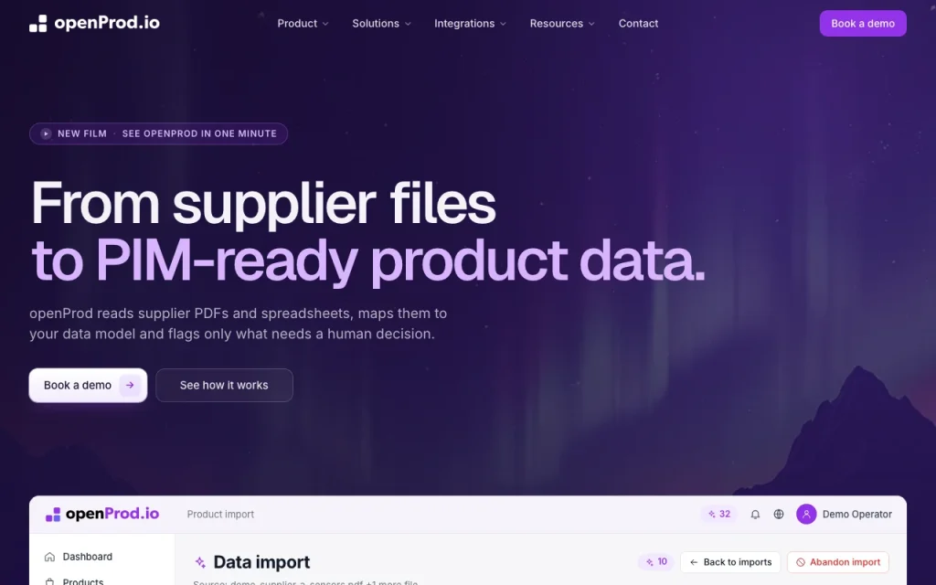 openProd.io homepage — screenshot of the productivity & writing AI tool, Oct 1, 2026