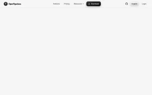 OpenTypeless homepage — screenshot of the productivity & writing AI tool, 2026-10-01