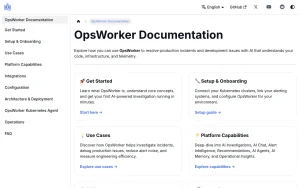 OpsWorker documentation — screenshot of the coding AI tool, 2026-10-02