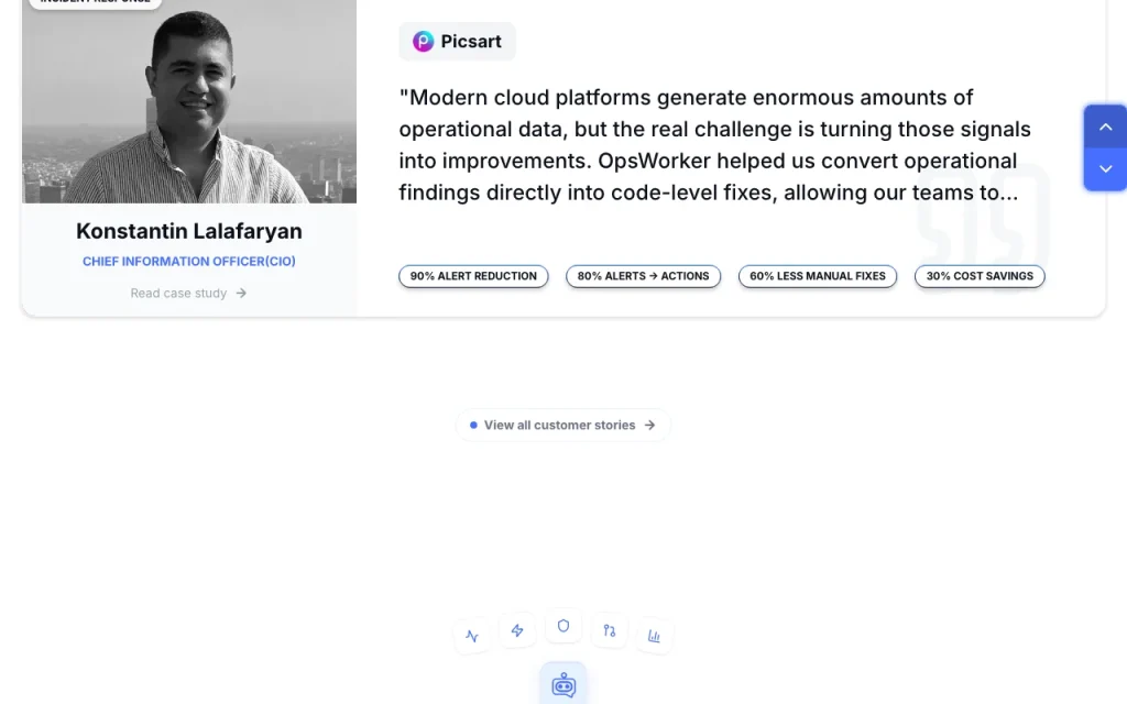 OpsWorker homepage — screenshot of the coding AI tool, Oct 2, 2026