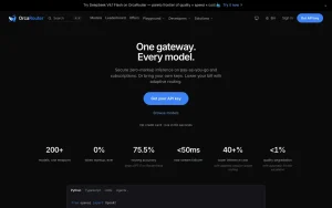 OrcaRouter homepage — screenshot of the coding AI tool, 2026-10-01