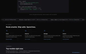 OrcaRouter homepage — screenshot of the coding AI tool, 2026-10-01