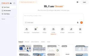 Oreate AI homepage — screenshot of the productivity & writing AI tool, 2026-10-02