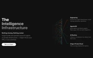 Origon homepage — screenshot of the productivity & writing AI tool, 2026-10-02