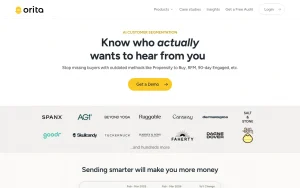 Orita homepage — screenshot of the productivity & writing AI tool, 2026-10-02