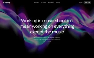 Orphiq features page — screenshot of the productivity & writing AI tool, 2026-10-02