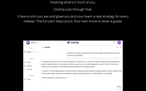 Orphiq homepage — screenshot of the productivity & writing AI tool, 2026-10-02