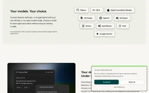 Osaurus homepage — screenshot of the chat assistants AI tool, 2026-10-01
