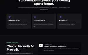 PageLens AI homepage page homepage screenshot, coding AI tool