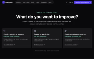 PageLens AI pricing page homepage screenshot, coding AI tool