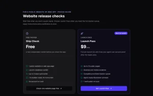 PageLens AI pricing page homepage screenshot, coding AI tool