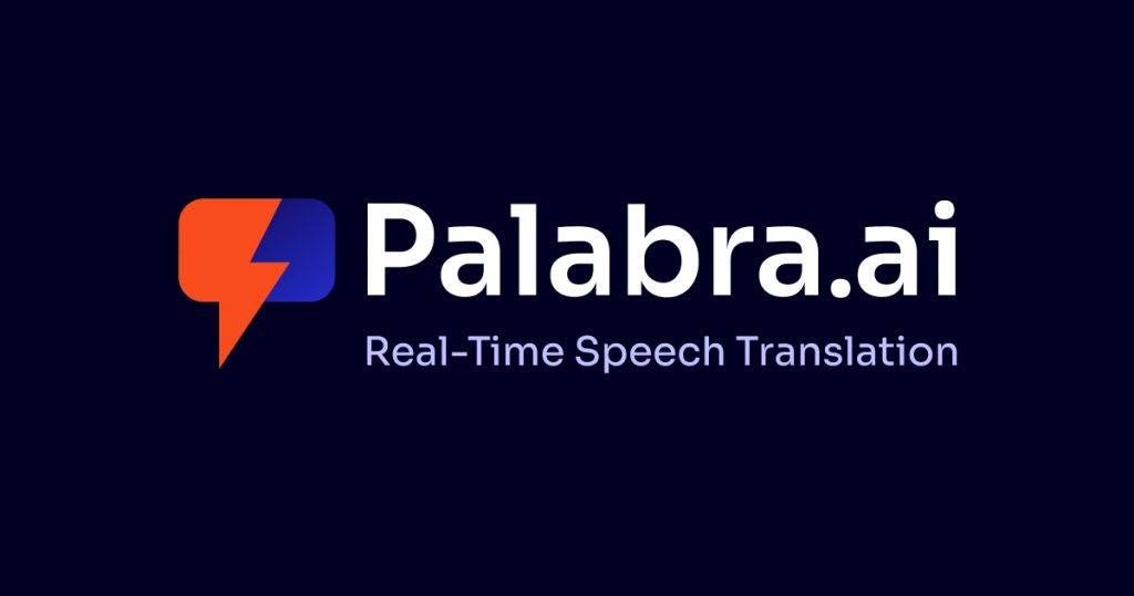 Palabra.ai homepage screenshot, audio & voice AI tool