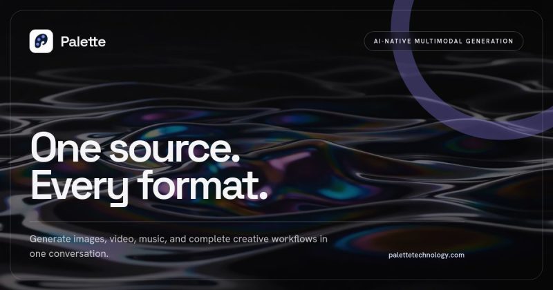 Palette Startseite, Screenshot, KI-Tool video