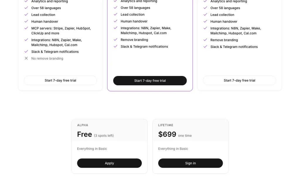 PaperChat pricing page with plans and prices — screenshot of the chat assistants AI tool, Oct 2, 2026