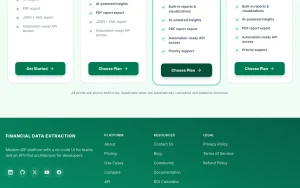 ParserData pricing page with plans and prices — screenshot of the productivity & writing AI tool, 2026-10-02