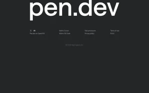 pen.dev (formerly pencil.dev) pricing page homepage screenshot, coding AI tool