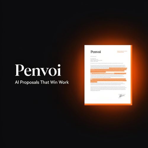 Penvoi captura de tela da página inicial, ferramenta de IA produtividade & escrita